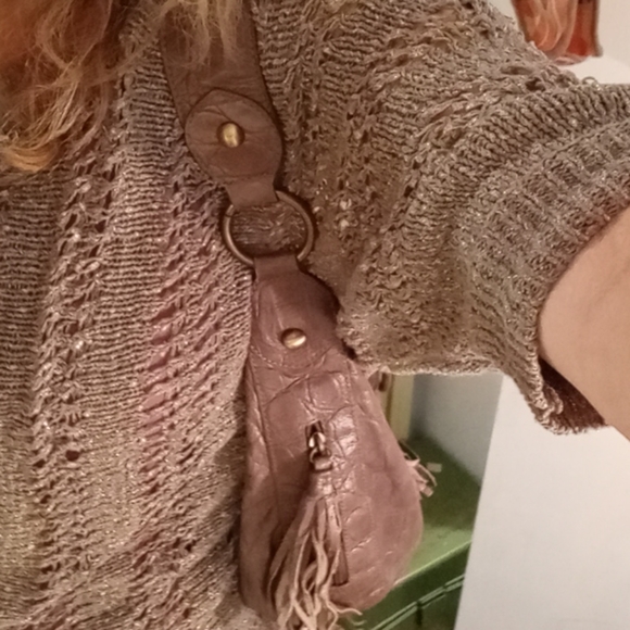 Leather and brass boho bag - Picture 4 of 4